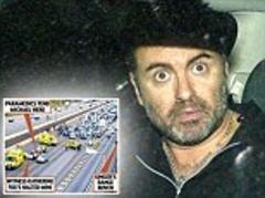 did george michael hurl himself from his range rover at 70mph on the m1?