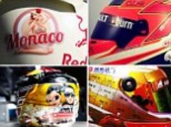 Monaco Grand Prix 2013: Sebastian Vettel, Lewis Hamilton and Kimi Raikkonen unveil new helmets