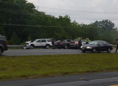 multi-vehicle crash shuts down westbound greenway lanes
