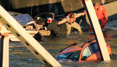 i-5 bridge collapse: vehicles plunged into water; main route cut off between seattle and canada